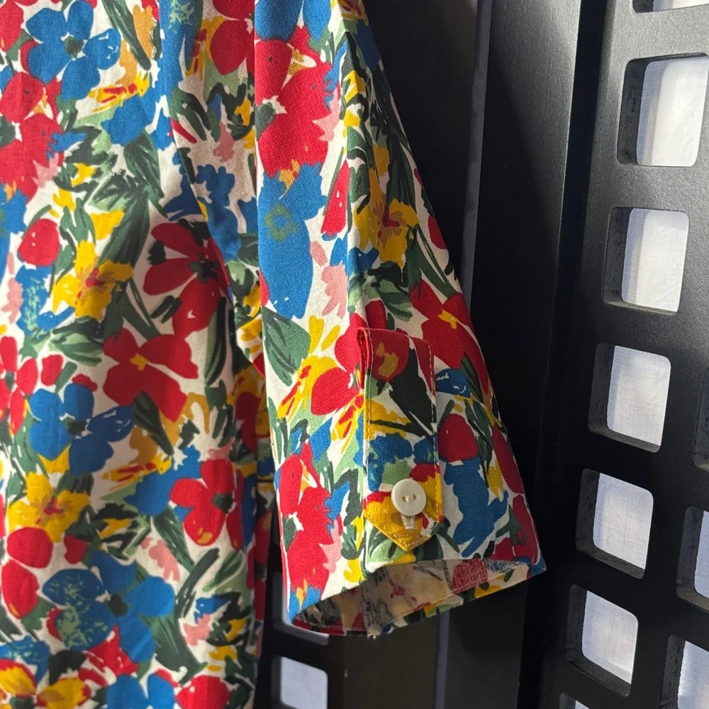 🌸 Molly Bracken Floral Front Tie, Button Blouse Colorful Women’s Small NWT 🌸 - Picture 9 of 14